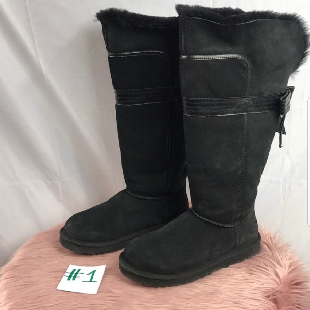 Black Genevieve UGG Boots Size 10